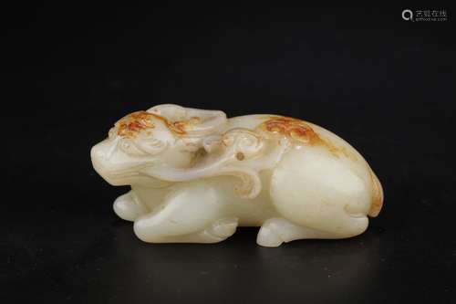 A Hetian Jade Beast Ornament