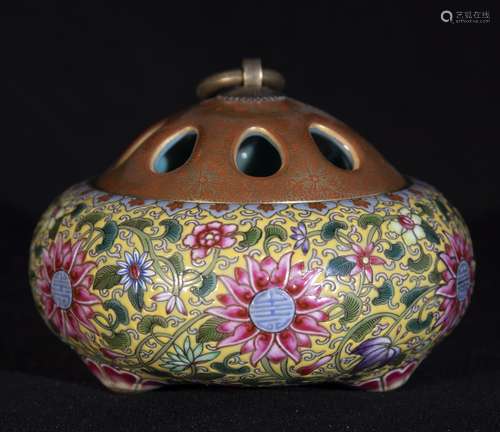 A Porcelain Enameled Censer