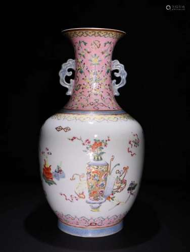 A Porcelain Enameled Vase