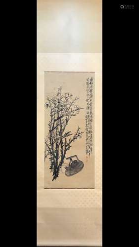 A Chinese Painting Of Plum Flower, Wu Changshuo Mark