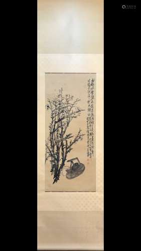 A Chinese Painting Of Plum Flower, Wu Changshuo Mark