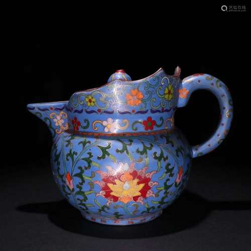 A Zisha Teapot Of Cloisonne