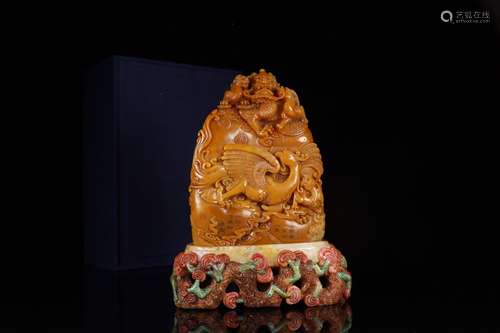 A Tianhuang Stone Dragon Carving Seal