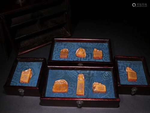 Set Of Tianhuang Stone Seals