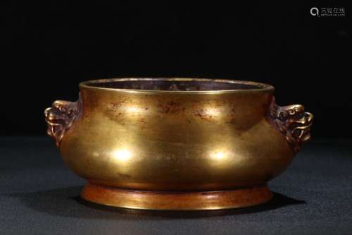 A Gilt Bronze Censer With Daming Xuande Nianzhi