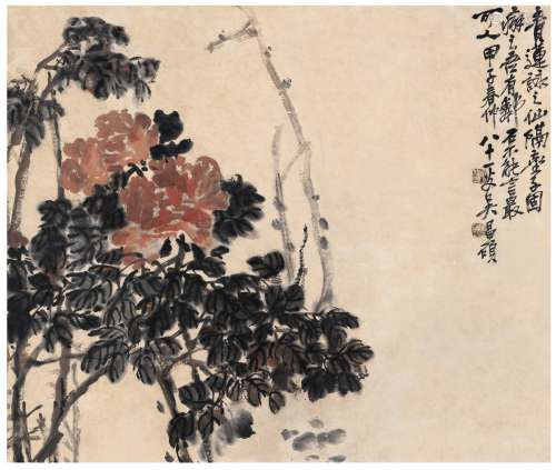 吴昌硕（1844～1927） 天香浥露图 设色纸本 镜片