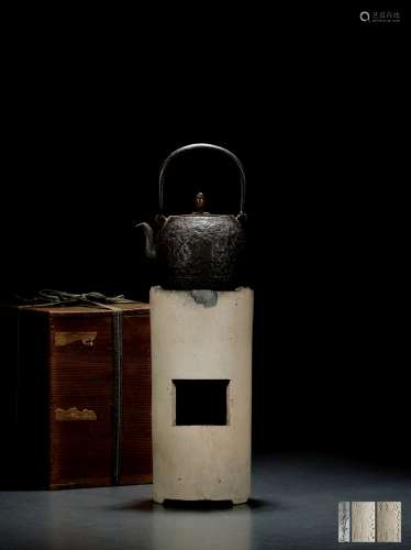 明治时期•金寿堂造款枣形铁壶及天兴号凉炉
