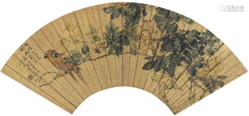 任伯年（1840～1895） 花枝栖禽图