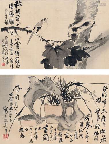 林 纾（1852～1924） 清供图二件