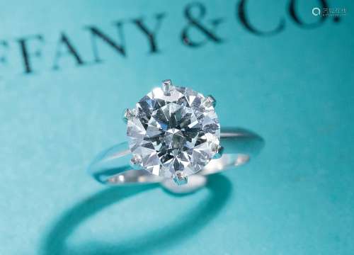 蒂芙尼（Tiffany）PT950铂金镶3.5克拉钻石戒指