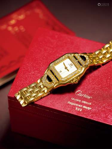 卡地亚（Cartier）18K金镶钻机械表（约1980年）