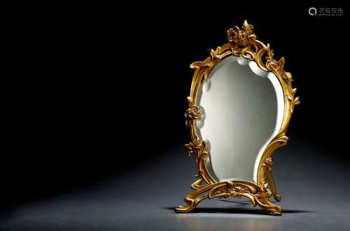 1900年制 新艺术风格铜鎏金梳妆镜