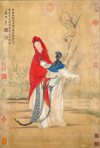 Chinese Calligraphy And Painting Of Figure
