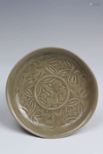 Chinese Yaozhou Kiln Porcelain Plate