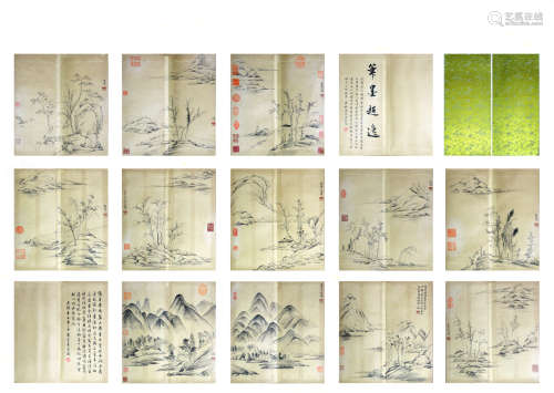 Chinese Calligraphy And Painting Of Landscape