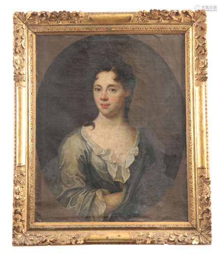 CIRCLE OF JOHN CLOSTERMAN AN EARLY 18TH CENTURY OIL ON CANVAS Portrait of a Lady, possibly Mary