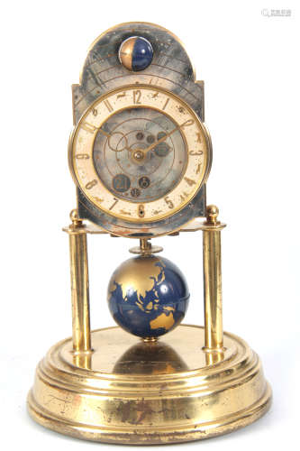 A GERMAN KAISER 400 DAY ANNIVERSARY MANTEL CLOCK the celestial blue dial depicting the planetary