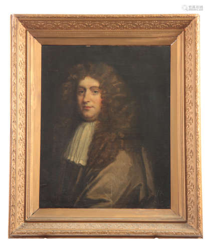 ATTRIBUTED TO JOHN RILEY A LATE 17TH CENTURY OIL ON CANVAS Portrait of a gentleman 73cm high, 57cm