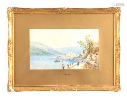 EDWIN ST. JOHN (1878-1961), A LATE 19TH CENTURY WATERCOLOUR landscape of Lake Lucerne - mounted in a