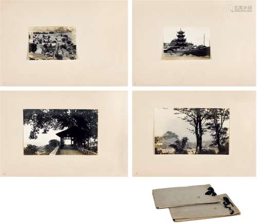 陶冷月（1895～1985） 民国时期摄山水名胜旧照四十帧 照片（银盐纸基） 四十帧