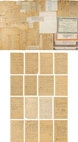 爱迪生（Thomas Edison，1847～1931） 致儿子查尔斯家书一批 信笺、文稿、信封、文件等 约一百一十种（附证书）