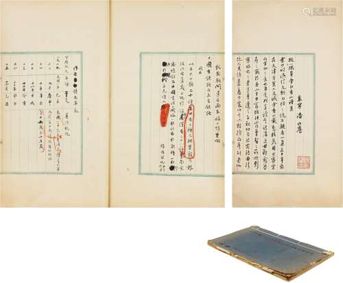 潘伯鹰（1898～1966） 有关金石书画题跋的《文存》稿本 线装本 一册