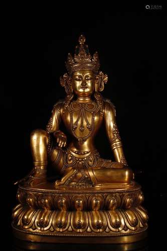 A Gilt Bronze Bodhisattva Tara Statue