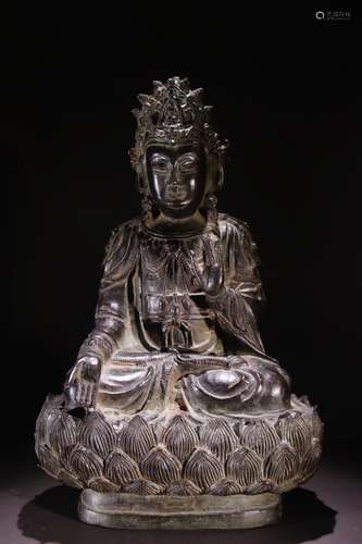 A Bronze Guanyin Statue