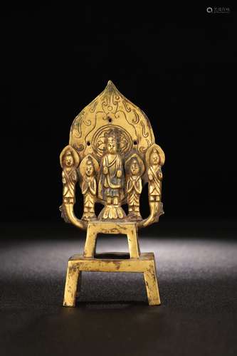 A Gilt Bronze Buddha Ornament