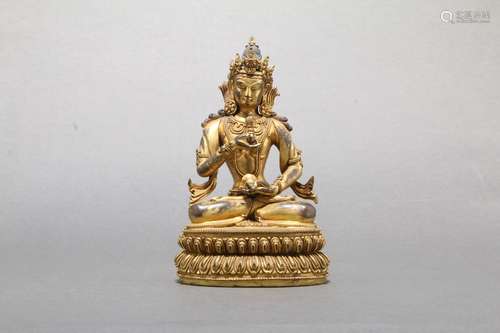 A Gilt Bronze Buddha Ornament