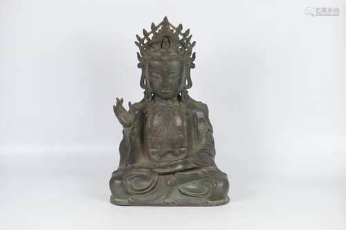 A Bronze Guanyin Statue