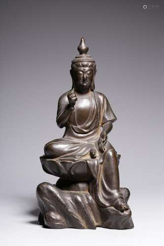 A Bronze Guanyin Statue