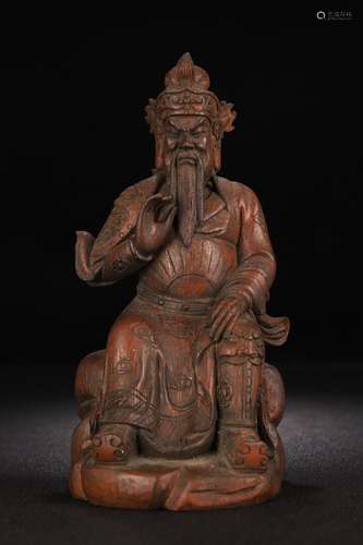 A Bamboo Figure Statue Ornament