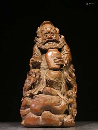 A Bamboo Figure Carving Ornament