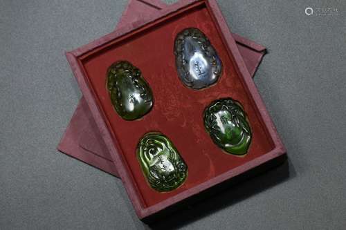 Set Of Colored Glaze Pendants