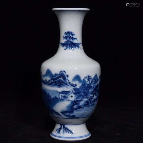 A Porcelain Blue&White Landscape Vase