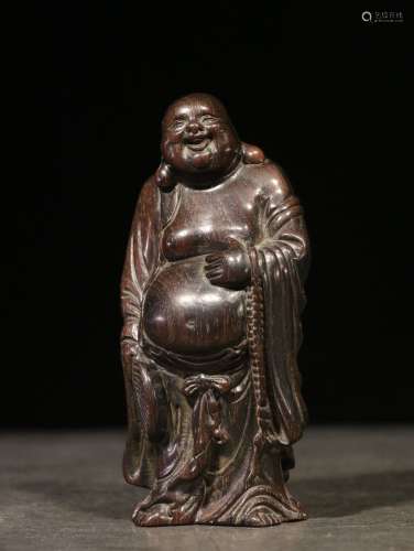 A Wood Maitreya Statue
