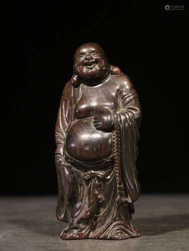 A Wood Maitreya Statue