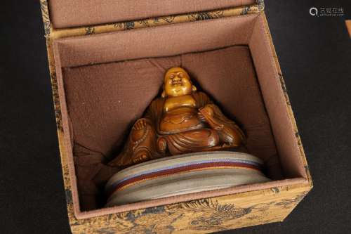 A Shoushan Stone Maitreya Ornament