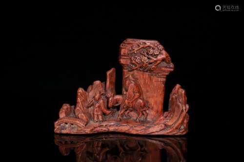 An Agarwood Story-Carving Ornament