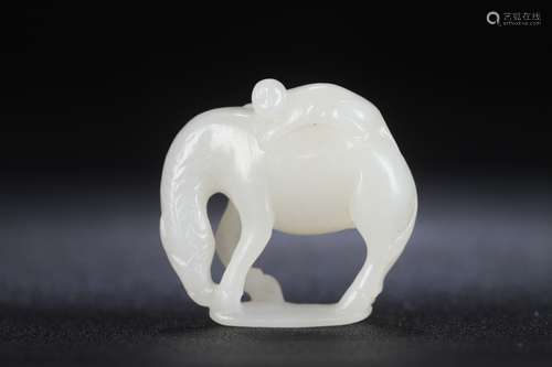 A Hetian Jade Monkey&Horse Carving Ornament