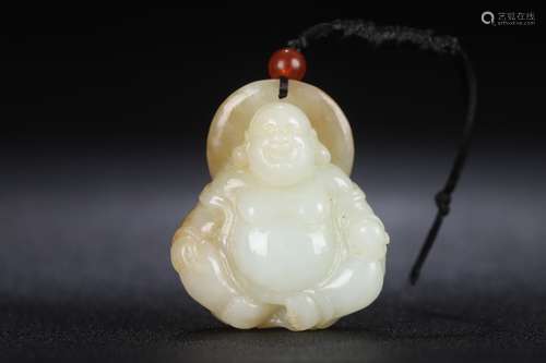 A Hetian Jade Maitreya Pendant