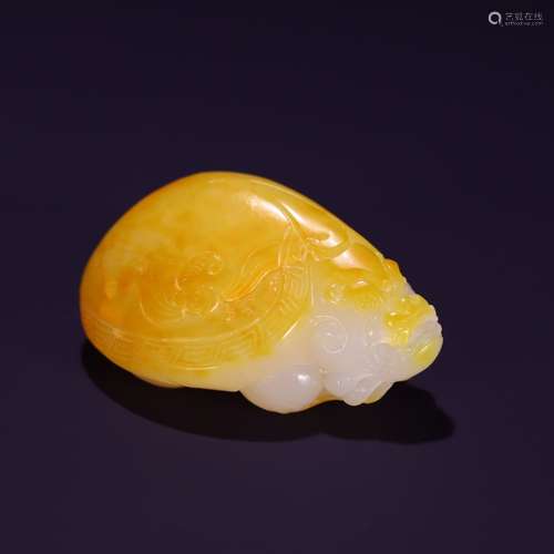 A Hetian Jade Turtle Shaped Hand Piece