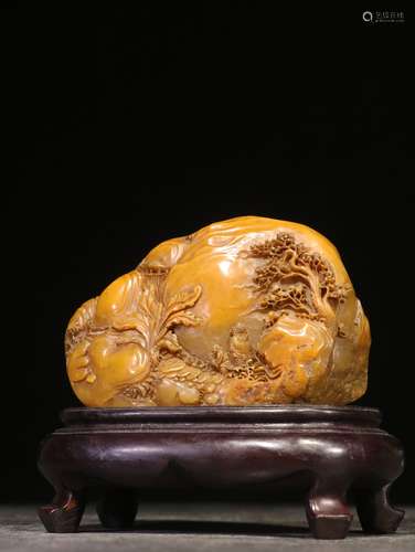 A Tianhuang Stone Landscape Ornament