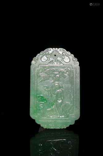 A Jadeite Figure-Story Pendant