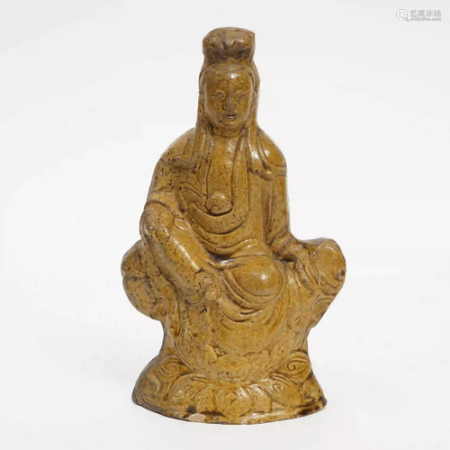 A Statue of a Bodhisattva From Cizhou Kiln, Yuan