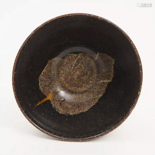 A Piece of Jizhou Kiln Bowl with Leaf Pattern, Song