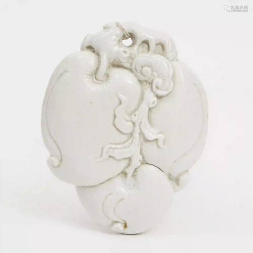 A Piece of White-glazed Paperweight, Late Qing Dynasty