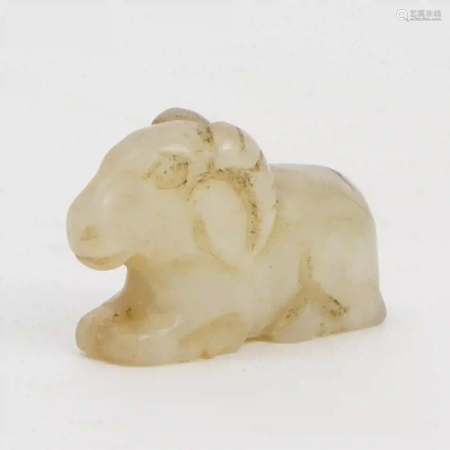 A Piece of Hetian Jade Sheep, Ming Dynasty