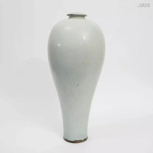 A White Moon Glazed Jun Kiln Plum Vase, Late to the